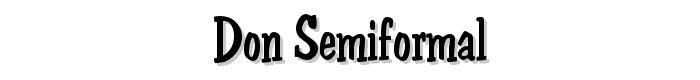 Don Semiformal font